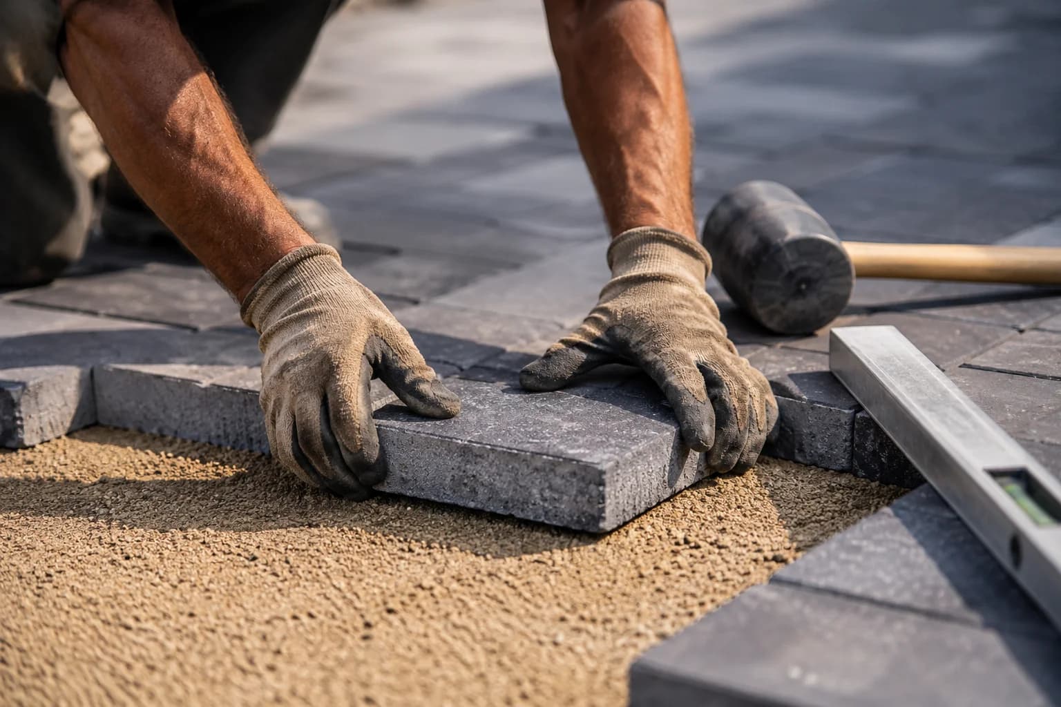 Skilled paver installation showing craftsmanship in Absecon, NJ