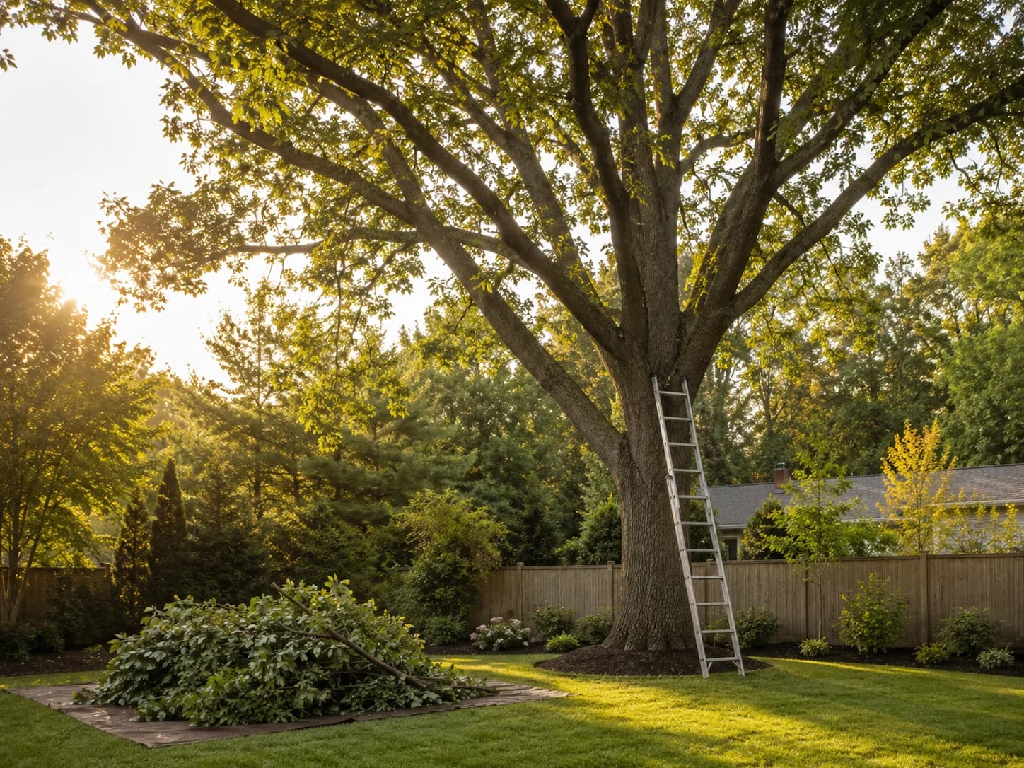 Tree trimming and pruning in a residential Absecon, NJ yard